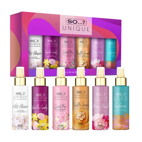 Miniatura 9 de So? Unique Body Mist Set – Perfumes para mujer – Spray corporal para mujer – Vegano, libre de crueldad – Juego de regalo de tamaño de viaje – 650 a