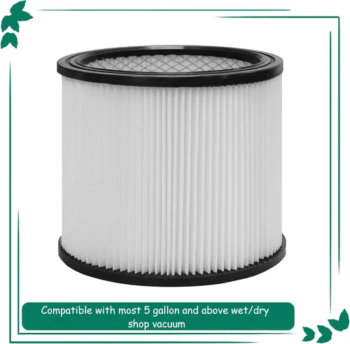 Miniatura 2 de 90304 Filtro de repuesto con tapa, compatible con Shop-Vac 90304, 90350, 90333, Shop Vac 903-04-00, 9030400, 90595, aspiradoras húmedas y secas de 5