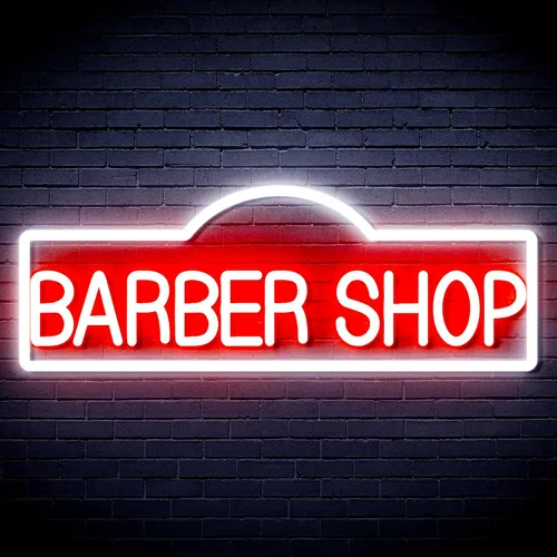 Miniatura 20 de ADVPRO Señal de neón LED de silicona flexible de Barber Shop - rojo y azul - st16s42-fnu0358-rb