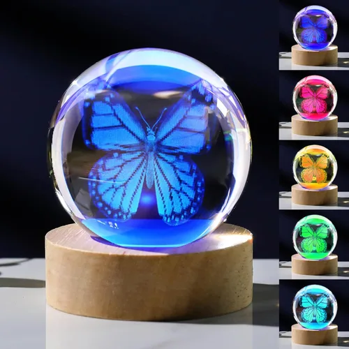 Miniatura 7 de Regalos de ajolote 3D para mujer, bola de cristal de 2.362 in, figuras de ajolote, decoración de animales de cristal, artículos de animales