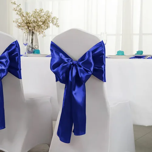 Miniatura 3 de Horbaunal - Juego de 24 caminos de mesa de satén azul real de 12 x 108 pulgadas, caminos de mesa suaves para bodas, banquetes, fiestas de cumpleaños
