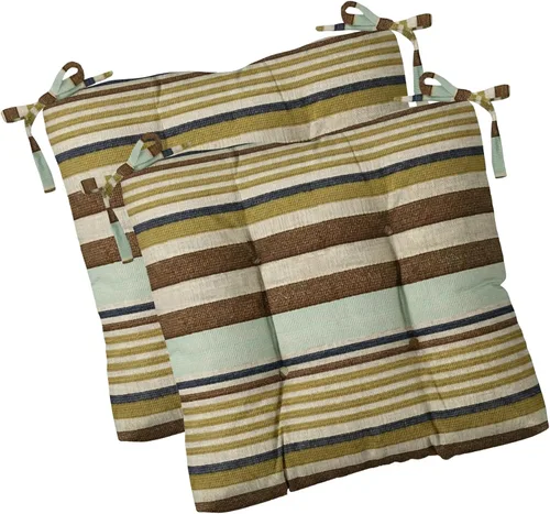 Miniatura 39 de RSH DECOR Juego de 2 cojines de asiento para silla de comedor para interiores y exteriores, 16 x 16 x 2 pulgadas, color a elegir