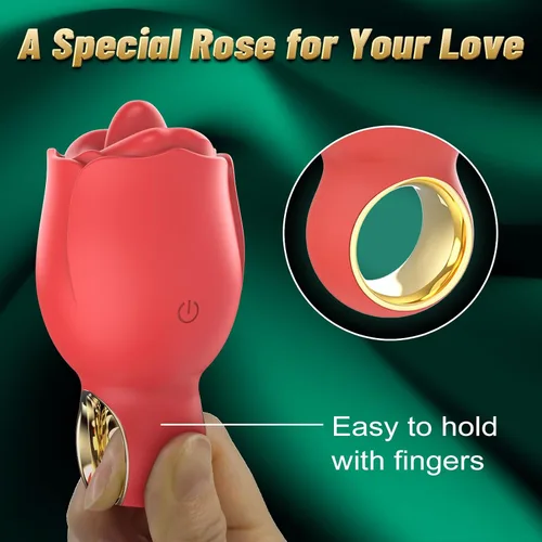 Miniatura 3 de Vibrator Rose Sex Toy - Adult Toys with 360° Rotated Licking Tongue, Female Vibrator for Clitoral Nipple Stimulation
