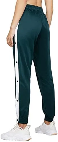Miniatura 3 de Pantalones deportivos de cintura alta para mujer con botones a presión