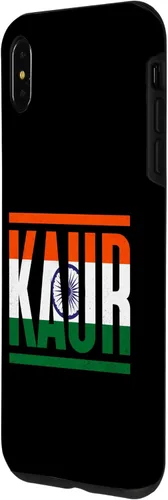 Miniatura 2 de Funda para iPhone XS Max Kaur con apellidos y orgullo familiar con bandera de India