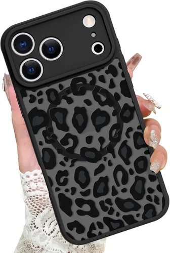 Miniatura 57 de KANGHAR - Funda para iPhone 11 [Compatible con Magsafe] Patrón estampado de leopardo Lindo guepardo Funda protectora magnética para niñas, mujeres