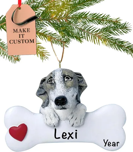 Miniatura 17 de Adorno personalizado de hueso de perro Doberman Pinscher 2025 Personalización gratuita las 24 horas Adornos de Navidad de la primera Navidad