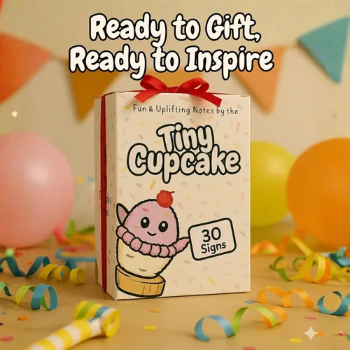 Miniatura 9 de Regalo de Amistad para Mujeres - Cupcake de Crochet Positivo Hecho a Mano con 30 Lindas Tarjetas de Afirmación - Idea de Regalo de Apoyo Emocional