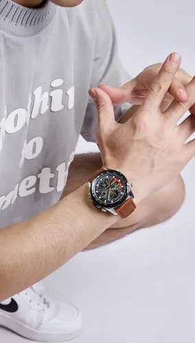 Miniatura 3 de NAVIFORCE Relojes digitales militares para hombre reloj analógico de cuarzo impermeable reloj deportivo multifuncional de cuero
