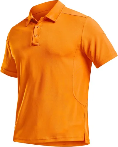 Miniatura 9 de CQR Camiseta polo táctica para hombre, de manga corta, ligera y con Dry Fit, tela piqué, FPU 50+, para exteriores
