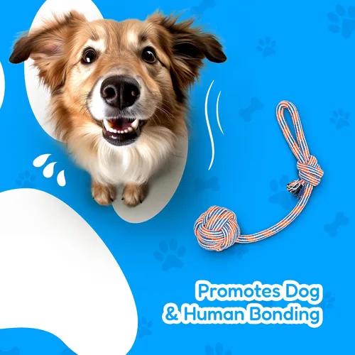 Miniatura 8 de Juguetes de cuerda para perros XL para masticadores agresivos – Pelota grande para perros grandes y medianos – Beneficios de rescate de perros sin