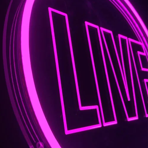 Miniatura 9 de NOXTROND Letrero de Luces de Neón En Vivo, Letrero de Neón LED En Vivo con Alimentación USB para Pared, Decoración de Pared En Vivo Regulable