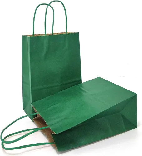Miniatura 53 de AZOWA Bolsas de regalo mini de papel kraft con asas (Azul claro, 4x2.4x6, 25 piezas)