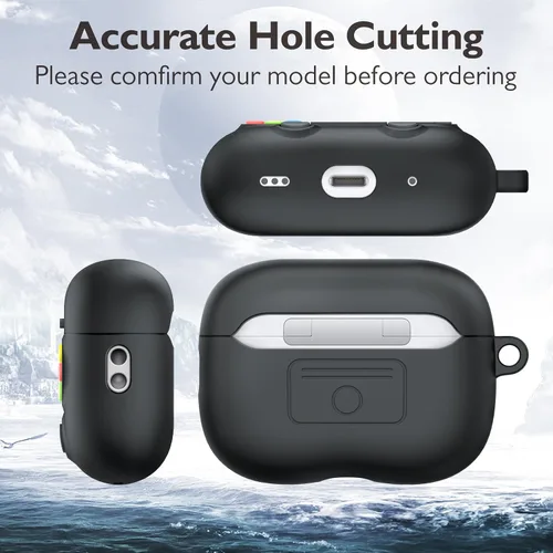 Miniatura 6 de volport Funda para Airpods Pro de 2ª generación: Funda de silicona para Apple Air Pods Pro 2/1ª generación con llavero, diseño de juego genial