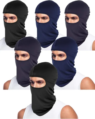 6 Pieces UV Sun Protection Cooling Bandana Men Balaclava Full Face Covering Neck Gaiter Scarf Hood Outdoor Cycling Running