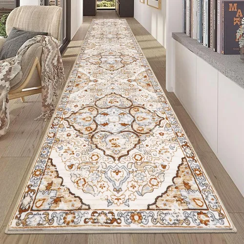 Miniatura 8 de HEBE Alfombra Pasillo 2'x10' Lavable Vintage Desgastada Alfombras de Área Antideslizante Alfombra de Lavandería Boho Alfombras de Piso para Pasillos