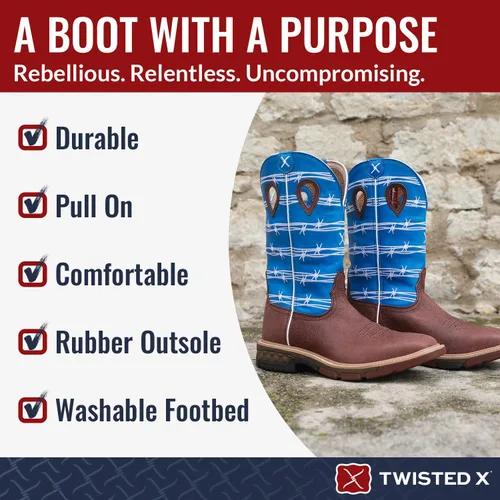 Miniatura 5 de Twisted X Botas de aleación Lite Western para hombre, botas casuales para hombre, 0