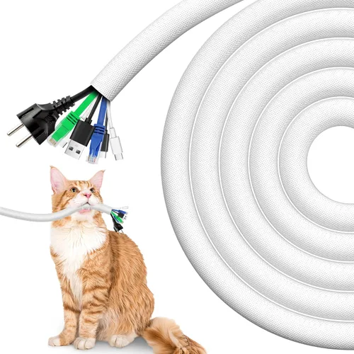 Miniatura 7 de AGPTEK Funda de cable, telar de alambre automotriz, resistente al calor, cubierta de protección de cable de tubo de manga dividida trenzada