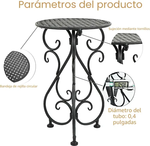 Miniatura 4 de NAKUPE Soporte de metal para plantas, soporte resistente para macetas de 17 pulgadas de alto, soporte individual para interior, exterior, jardín