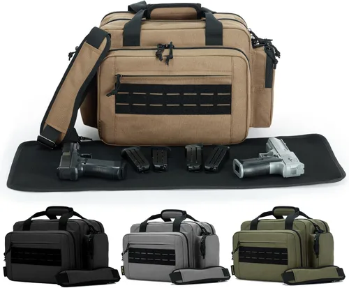Miniatura 16 de Bolsa para polígono de tiro, estuche para pistola, bolsas para pistolas y munición para pistolas de mano y bolsa de transporte blanda para disparar
