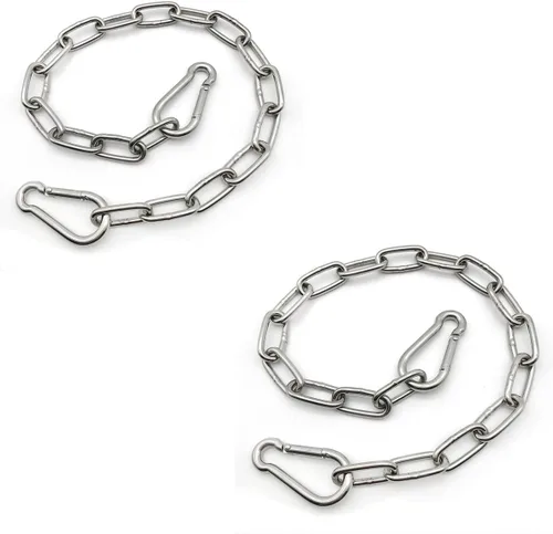 Miniatura 9 de Cadena de acero inoxidable resistente, capacidad de 550 libras para sacos de boxeo, silla colgante, hamacas, columpio, trapecio, yoga
