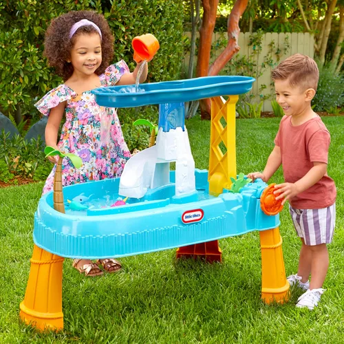 Miniatura 5 de Little Tikes Waterfall Island - Mesa acuática (exclusivo de Amazon) con accesorios, para exteriores, para niños y niñas de 2 a 5 años
