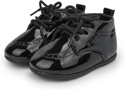 Meckior Zapatos de Boda Clásicos para Bebés Niños y Niñas de Cuero Sintético PU, Mocasines Brogue, Zapatos Oxford para Niños Pequeños, Zapatos de