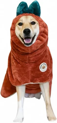 Miniatura 13 de DERPYCHAPPY Bata de Toalla Premium para Perros y Albornoz para Perros para Secar Perros Hecho en Corea Toalla de Baño de Microfibra Súper