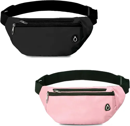 Miniatura 42 de Riñonera cruzada para mujeres y hombres, riñonera deportiva resistente al agua, bolsa de cinturón para viajes, senderismo, correr