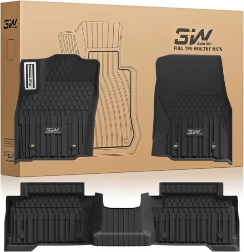 Miniatura 21 de 3W Alfombrillas para Toyota Sienna 2021-2026 LE/XLE (solo para 8 asientos), revestimiento de suelo TPE para todo tipo de clima, ajuste personalizado