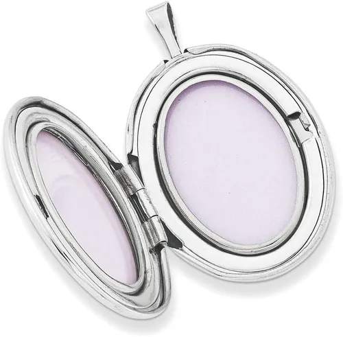 Miniatura 3 de Plata de ley 26mm Fleur De Lis Óvalo Collar con camafeo
