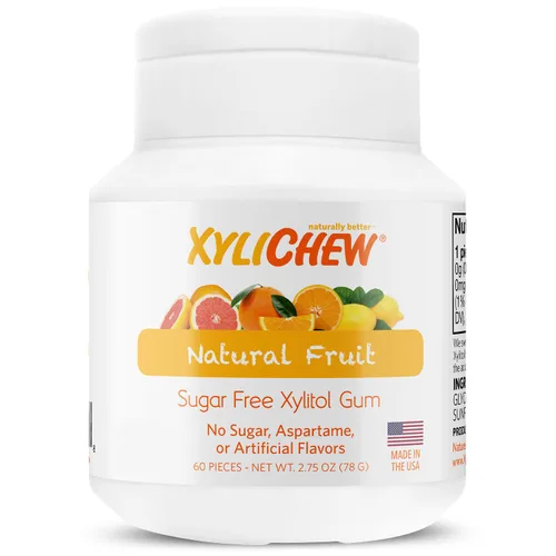 Miniatura 20 de Xylichew - Botes de goma de mascar 100% xilitol, sin OMG, gluten, aspartame y goma sin azúcar, cuidado bucal natural, alivia el mal aliento