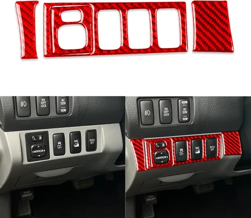 Miniatura 25 de 2 unids velocímetro coche marco ajuste medidor de aceite cubierta tacómetro calcomanía calcomanía odómetro compatible con Toyota Tacoma 2009 2010