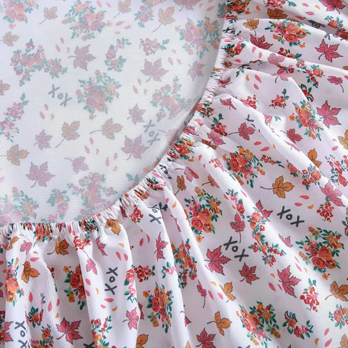 Miniatura 3 de Betsey Johnson - Sábanas de cama King, ropa de cama suave y ligera, resistente a la decoloración y a las arrugas (rosa follaje otoño, King)