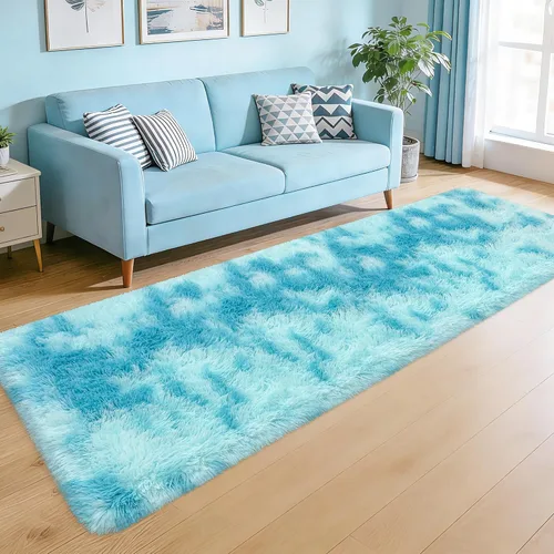 Miniatura 78 de Alfombras de pasillo beige de 2 x 6 pies para dormitorio, sala de estar, alfombra de felpa suave y esponjosa, alfombra de pasillo para pasillos