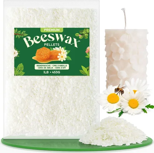 Miniatura 15 de NORVENCE Gránulos de cera de abejas 20LB, cera de abejas blanca pura y natural para hacer velas, cuidado de la piel DIY, bálsamo labial, jabón