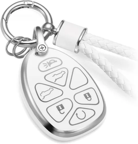 Miniatura 10 de para Cadillac - Funda para llavero con cuerda trenzada metálica, funda suave mejorada para 2020 en adelante CT4 CT5 CT6 XTS XT4 XT5 ATS, etc.