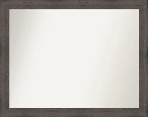 Miniatura 68 de Amanti Art Espejo de pared personalizado no biselado (24 x 27 pulgadas), marco estrecho de nogal chipre - varios tamaños personalizados - Espejo
