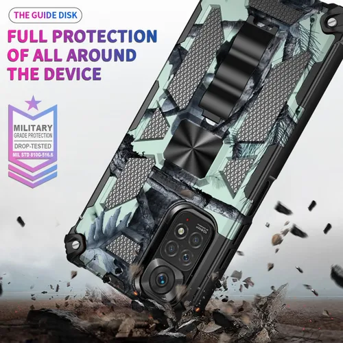 Miniatura 5 de Funda para Redmi Note 11S, funda para Redmi Note 11 4G, funda de camuflaje militar con protección de grado militar, probada contra caídas y cubierta