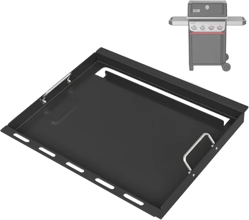 Miniatura 18 de Inserto de parrilla de tamaño completo para parrillas de gas Weber Genesis II 400 Series, parrilla plana de 6789 con asas para parrillas de gas