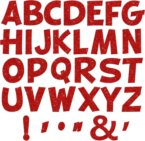Miniatura 13 de Juego de 150 letras grandes de 6 pulgadas para tablón de anuncios, letras recortadas del alfabeto de aula negras para exhibición en tablón