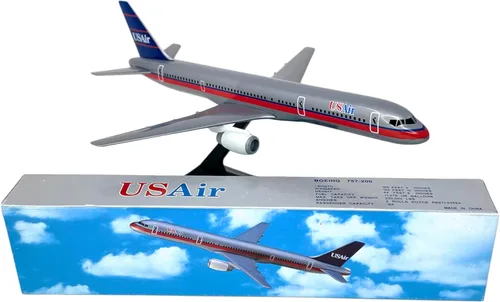 Miniatura 6 de USAir (89-97) 757-200 Escala 1:200 - Modelo de avión de plástico a presión - réplica coleccionable de aviones USAir Airlines - Parte # ABO-75720H-015