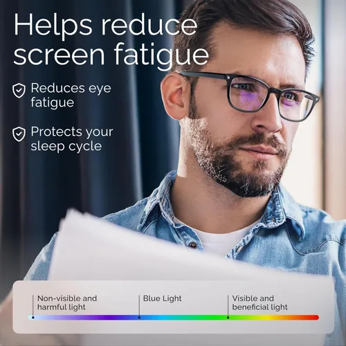 Miniatura 5 de livho Gafas de alta tecnología con luz azul – Lentes avanzados de bloqueo de luz azul para computadora – Fatiga de pantalla y protección UV *B9