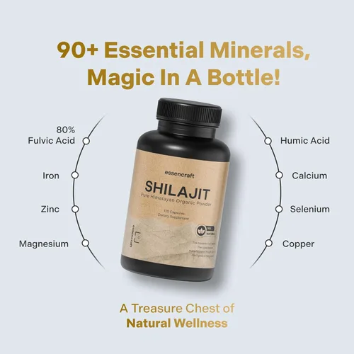 Miniatura 8 de Extracto de Resina de Shilajit del Himalaya Orgánico - Potencia Máxima de 1000mg, Shilajit Puro Testado en Laboratorio para Hombres y Mujeres, Ácido