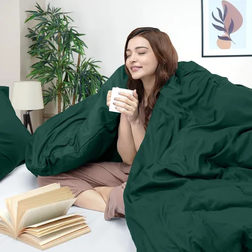 Miniatura 3 de Utopia Bedding Juego de funda de edredón tamaño queen de 3 piezas con cierre de cremallera - 1 funda de edredón de 90 x 90 pulgadas y 2 fundas