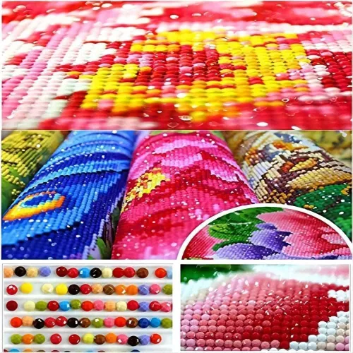 Miniatura 5 de HONGJIE Kit de pintura de diamantes 5D, cardenal de 16 x 20 pulgadas, redondo, con diamantes de imitación, bordado de punto de cruz, manualidades