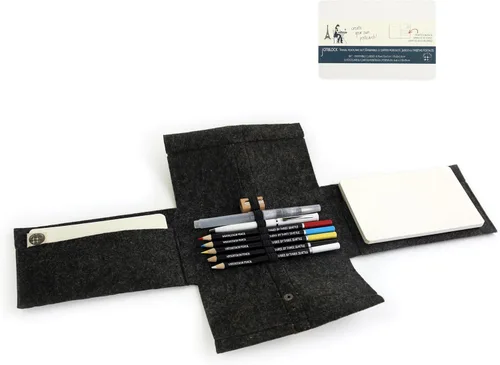 Miniatura 7 de Three by Three Seattle jOTBLOCK - Juego de lápices de acuarela de viaje: crea postales artísticas, 12 postales en blanco, 5 lápices de acuarela