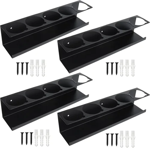 RealPlus Soporte para latas de aerosol en aerosol, soporte para botellas de 5 latas, de acero resistente, montado en la pared, para garaje y espacio