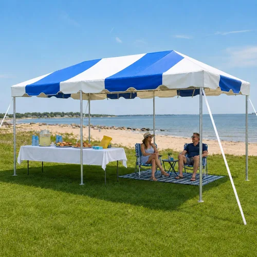 Miniatura 15 de Party Tents Direct Carpa para Fiesta de 20x30 - Marco de Acero - Gazebo al Aire Libre, Pabellón, Sombrilla para Sol, Refugio para Acampada - Verde