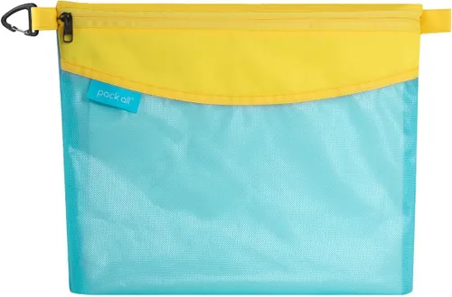 Miniatura 8 de Pack all bolsa con cremallera de material resistente al agua, bolsa de malla con cremallera para almacenamiento, viajes, oficina (pequeña, rosa)